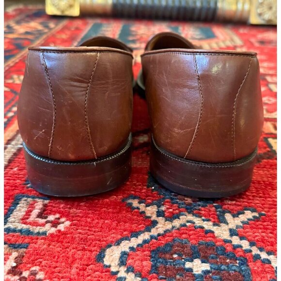 Peter Huber Genuine Ostrich Tassel Loafers Men’s 12 Narrow Made in Spain main image 4